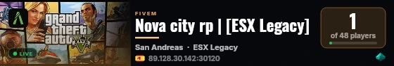 Nova city rp | [ESX Legacy] live status badge