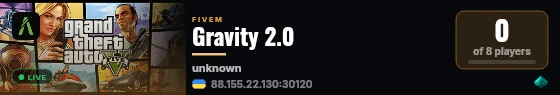 Gravity 2.0 live status badge