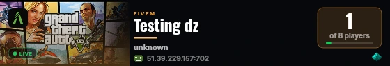 Testing dz live status badge