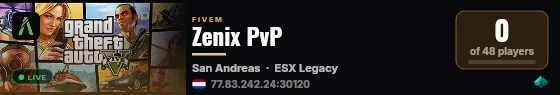 Zenix PvP  live status badge