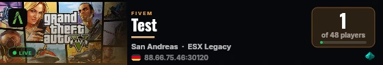 Test live status badge