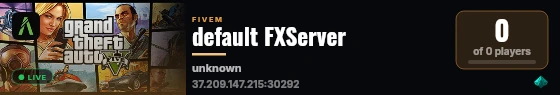 default FXServer live status badge