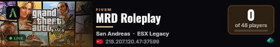 MRDRoleplay live status badge
