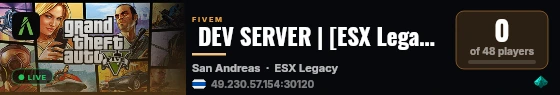  DEV SERVER | [ESX Legacy] live status badge