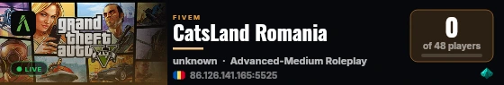 CatsLand Romania live status badge