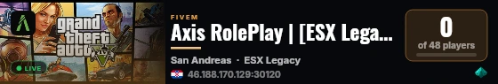 Axis RolePlay | [ESX Legacy] live status badge