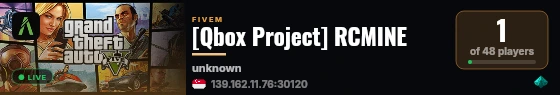 [Qbox Project] RCMINE live status badge