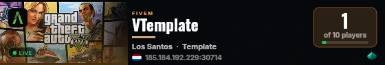 VTemplate live status badge
