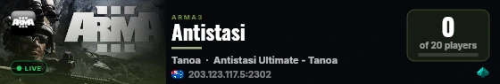 Antistasi live status badge