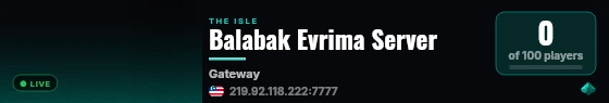 Balabak Evrima Server live status badge