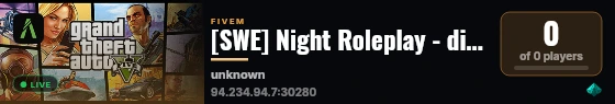 [SWE] Night Roleplay - discord.gg/nightrp1 live status badge