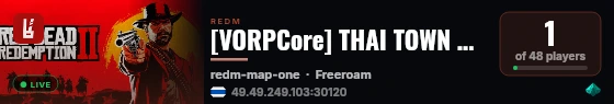 [VORPCore] THAI TOWN REDM live status badge