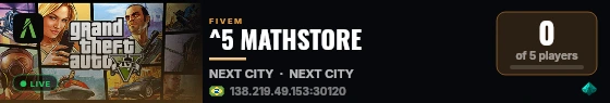 ^5 MATHSTORE live status badge