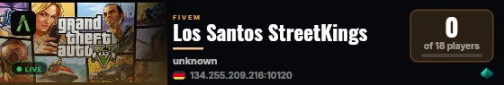 Los Santos StreetKings live status badge