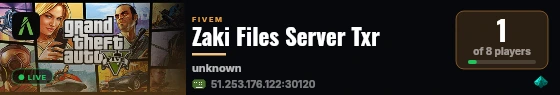 Zaki Files Server Txr live status badge