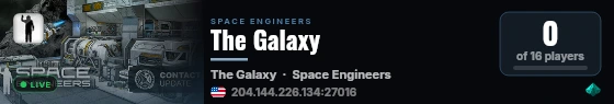 The Galaxy live status badge