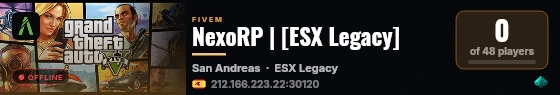 NexoRP | [ESX Legacy] live status badge