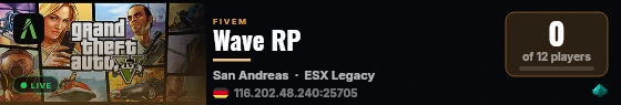 Wave RP live status badge