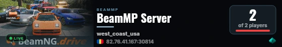 BeamMP Server live status badge