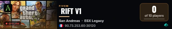  RIFT V1 live status badge