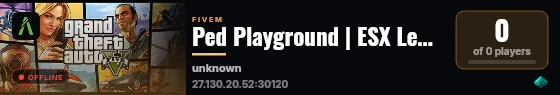 Ped Playground | ESX Legacy Server live status badge