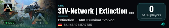 STV-Network | Extinction | Dockerized ARK-Cluster - (v358.24) live status badge
