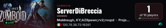 ServerDiBreccia live status badge