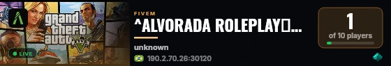 ^ALVORADA ROLEPLAY⌠Wipe Hoje⌡🦊 live status badge