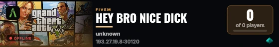 HEY BRO NICE DICK live status badge