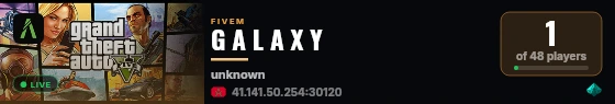 G A L A X Y live status badge