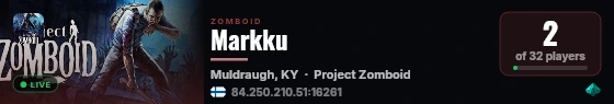 Markku live status badge