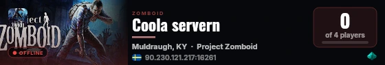 Coola servern live status badge