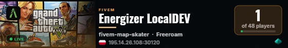 Energizer LocalDEV live status badge