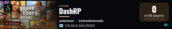 DashRP live status badge