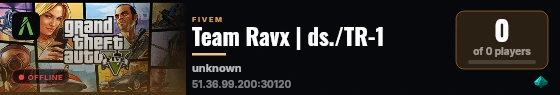 Team Ravx | ds./TR-1 live status badge