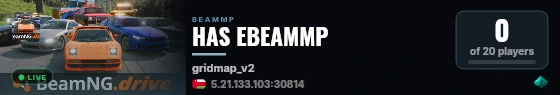 HAS EBEAMMP live status badge