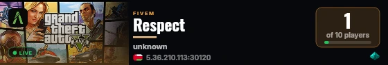 Respect live status badge