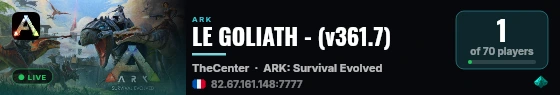 LE GOLIATH - (v361.7) live status badge