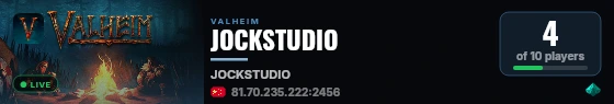JOCKSTUDIO live status badge