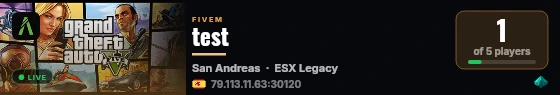 test live status badge