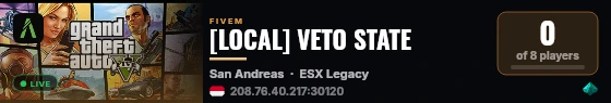 [LOCAL] VETO STATE live status badge