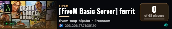 [FiveM Basic Server] ferrit live status badge
