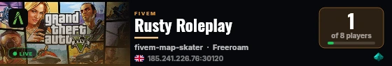 Rusty Roleplay live status badge