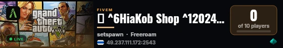 ⚙️ ^6HiaKob Shop ^12024^0HKS ^3SS^11 🩸 เข้าได้เลยไม่ต้องมีไวริส live status badge