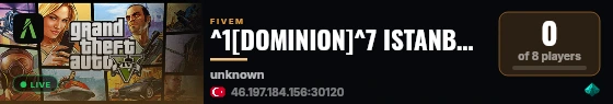 ^1[DOMINION]^7 ISTANBUL - Faction TR live status badge