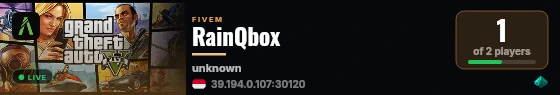 RainQbox live status badge