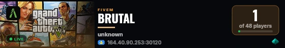 BRUTAL live status badge