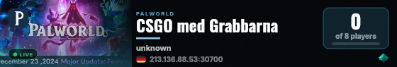 CSGO med Grabbarna live status badge