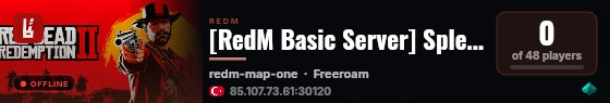 [RedM Basic Server] Splewn live status badge