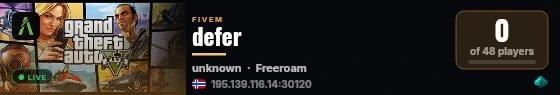 [FiveM Basic Server] defer live status badge